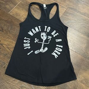 Like- new DISNEY Forky razorback tank